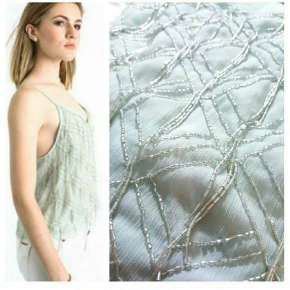 NWT FREE PEOPLE BEADED FRINGE TOP - Picture 3 of 6